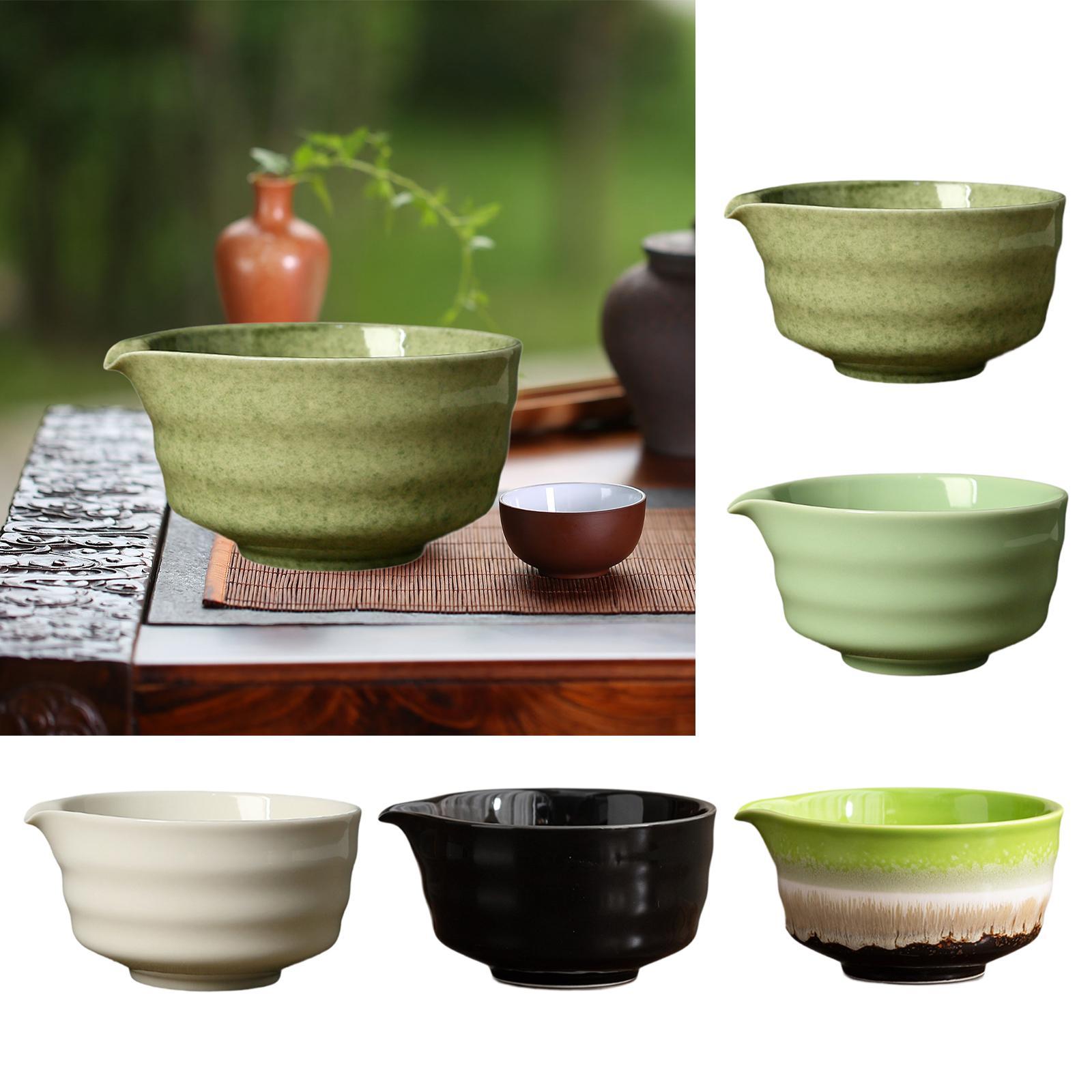 Japanese Tea - 주둥이가 달린 세라믹 말차 그릇 친구를