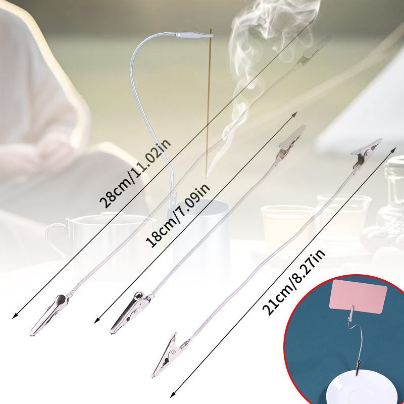 Incense Holder - 10Pcs 더블 헤드 금속 향 클립
