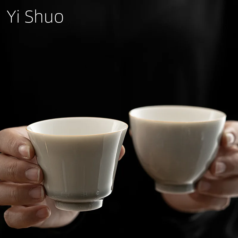 아이스 그레이 유약 컵 일본식 수제 세라믹 쿵푸 차 컵 - Japanese Pottery 리뷰 및 가격