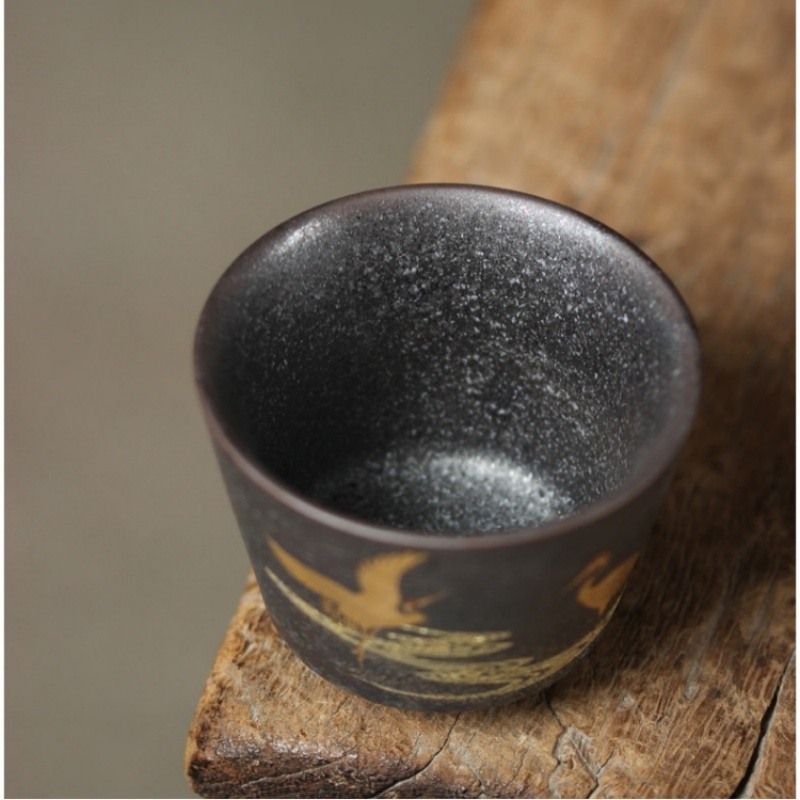 100ML 일본 크레인 티 컵 수제 석기 가마 구운 레 - Japanese Pottery 리뷰 및 가격