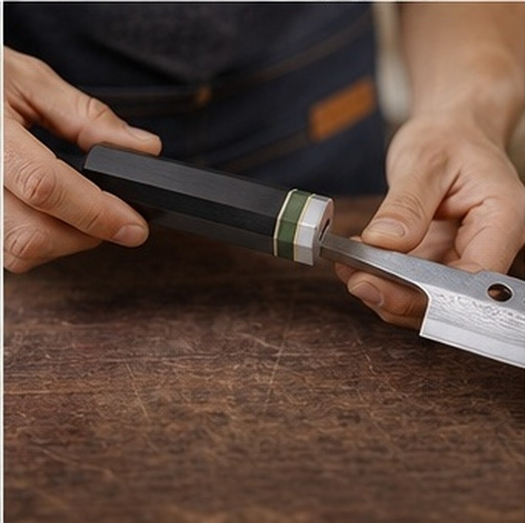 팔각형 에보니 나무 주방칼 손잡이, 일본식 와(Wa)  - Japanese Knife 리뷰 및 가격