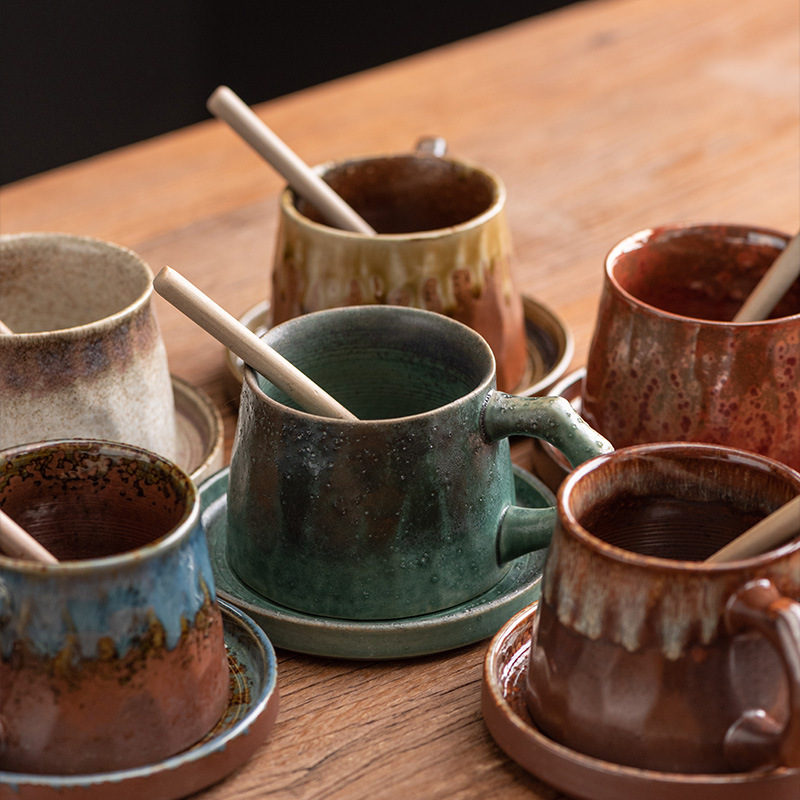 거친 도자기 가마 변환 및 받침 세트 수제 일본 복고풍 - Japanese Pottery 리뷰 및 가격