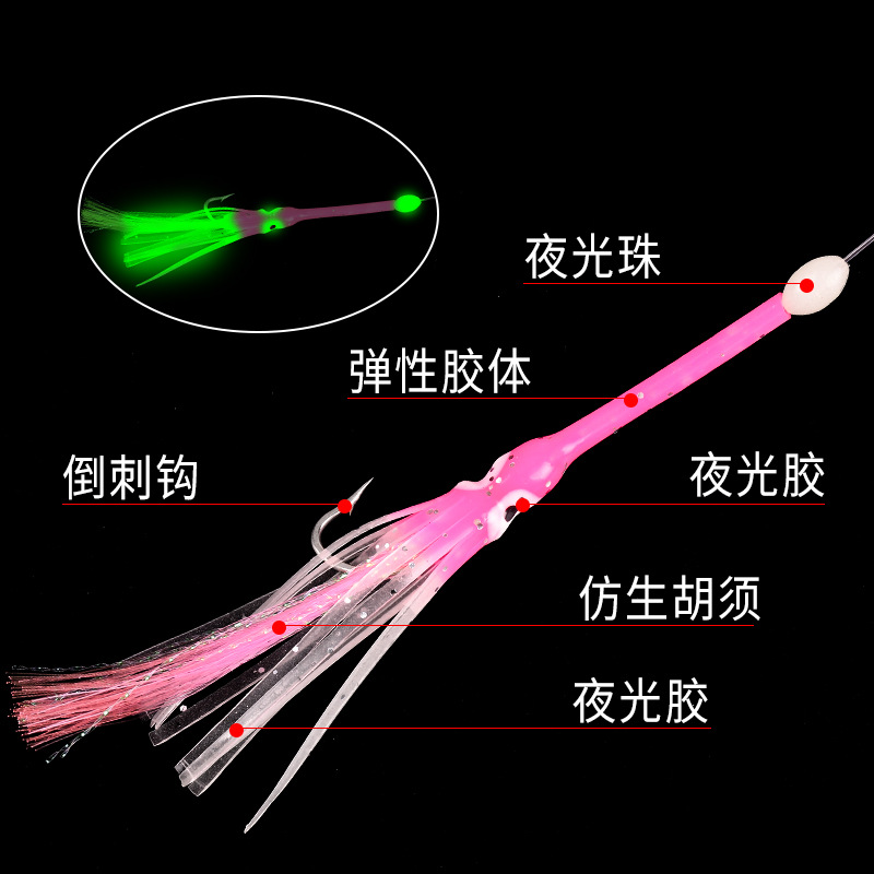 야광 문어 고등어 깃털 사비키 미끼 리그, 스트링 미끼 - Furoshiki 리뷰 및 가격